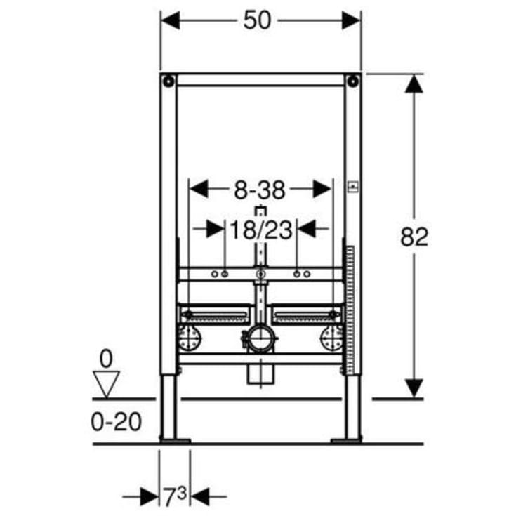 Geberit Duofix bidéelement, 82 cm