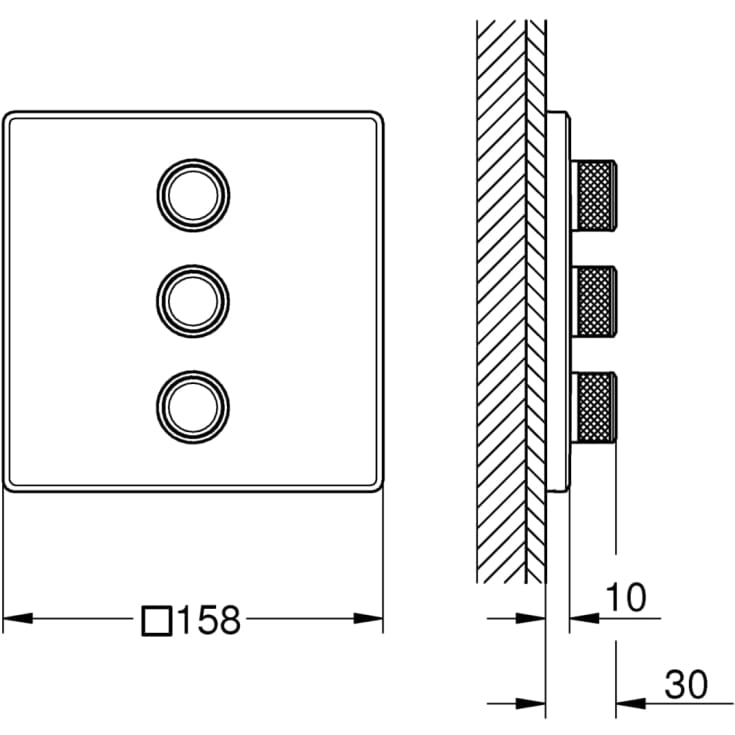 Grohe Grohtherm SmartControl brusearmatur, hvid