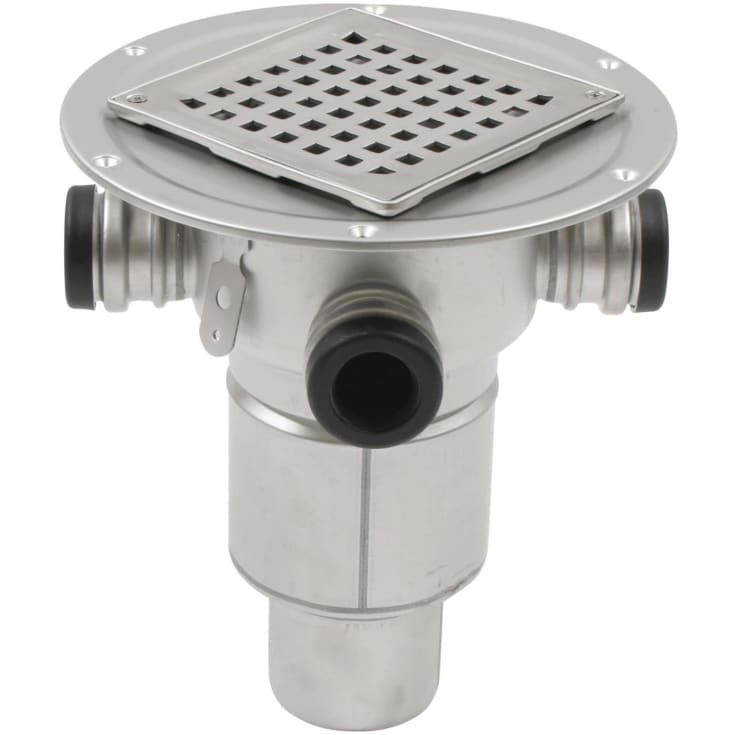 Blücher Square afløbsskål, til beton og flisegulv, Ø75 mm