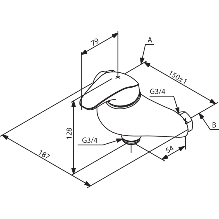 Damixa Space kjøkkenarmatur, krom