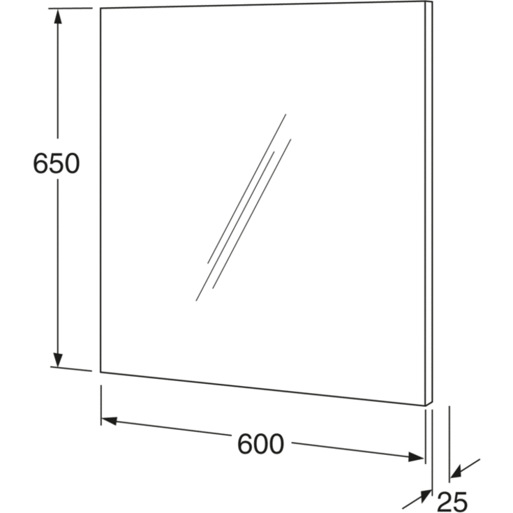 Gustavsberg Artic spejl, 60x65 cm