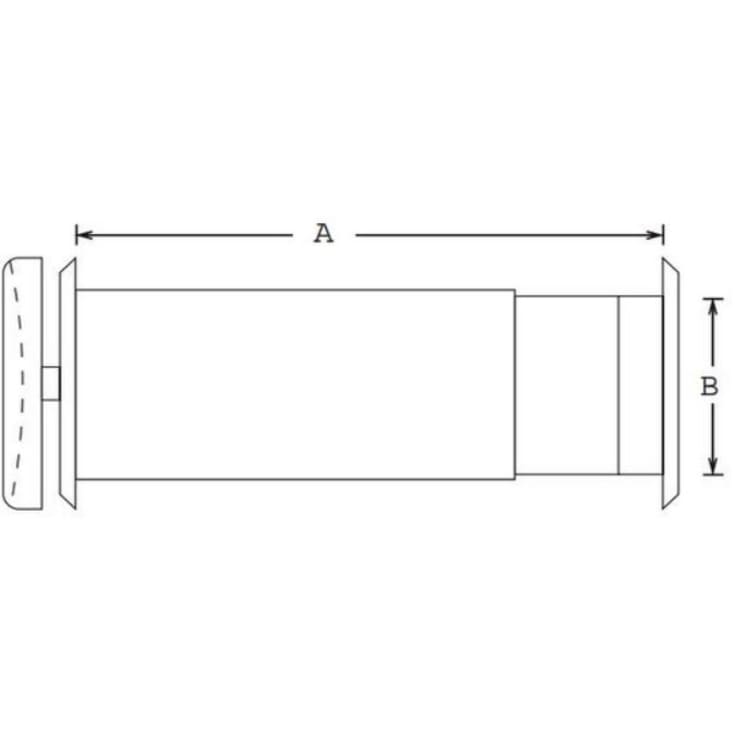 Duka friskluftventil  Ø75 mm, 230-350 mm, komplett med tallerkenventil