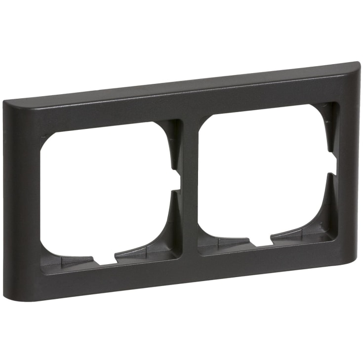 LK Fuga Softline 63 ramme, 2x1 modul, vandret, koksgrå