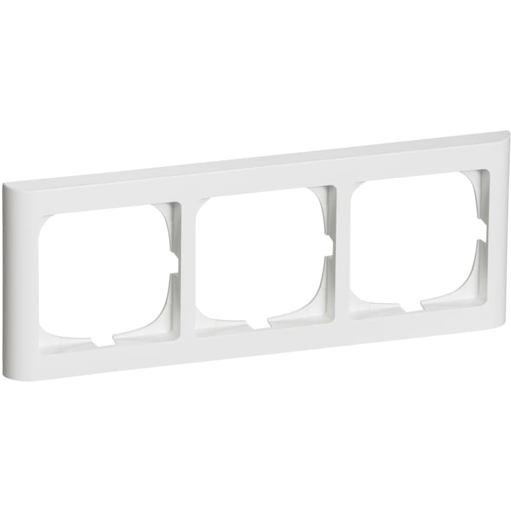 LK Fuga Softline 63 ramme, 3 modul, vandret, hvid