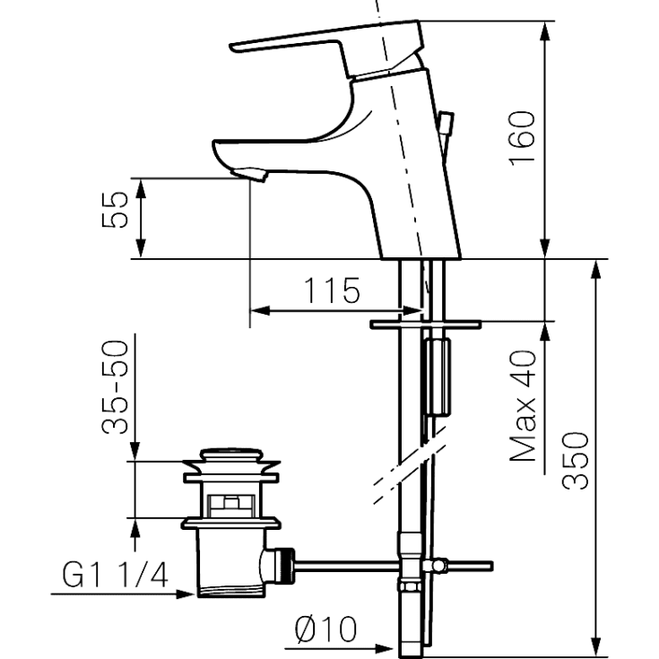 Mora Cera B5 håndvaskarmatur, krom