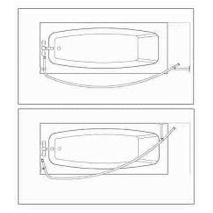 Hefe badeforhængsstang, 200 cm, aluminium