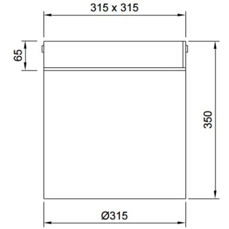 Duco flydende karm m/dæksel til 315 mm opføringsrør, 2,5 ton - galvaniseret