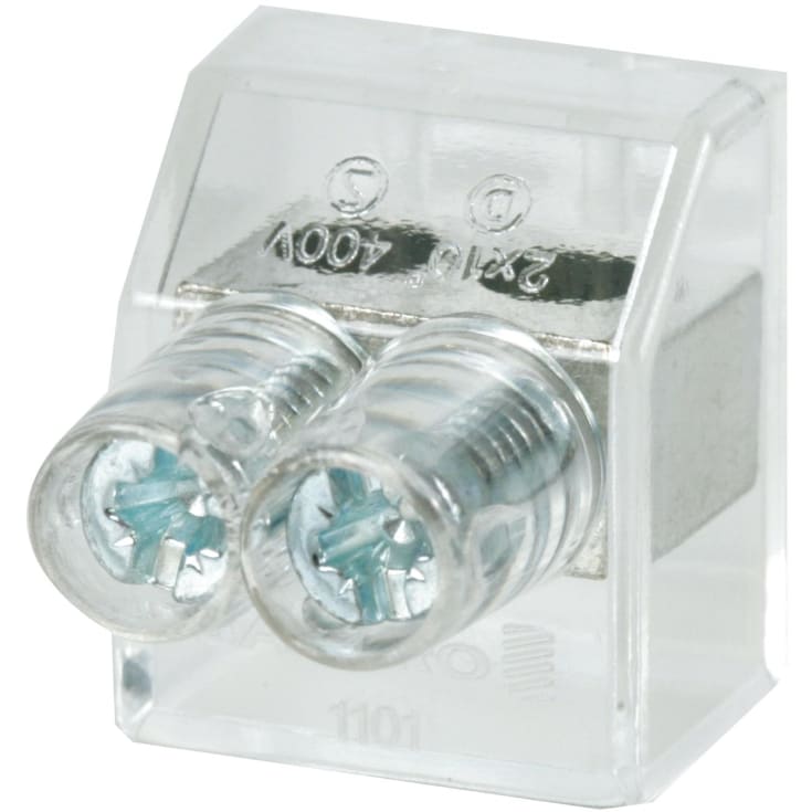 100 stk Samlemuffe 10 mm² dobbelt klar med PZ1 kærv