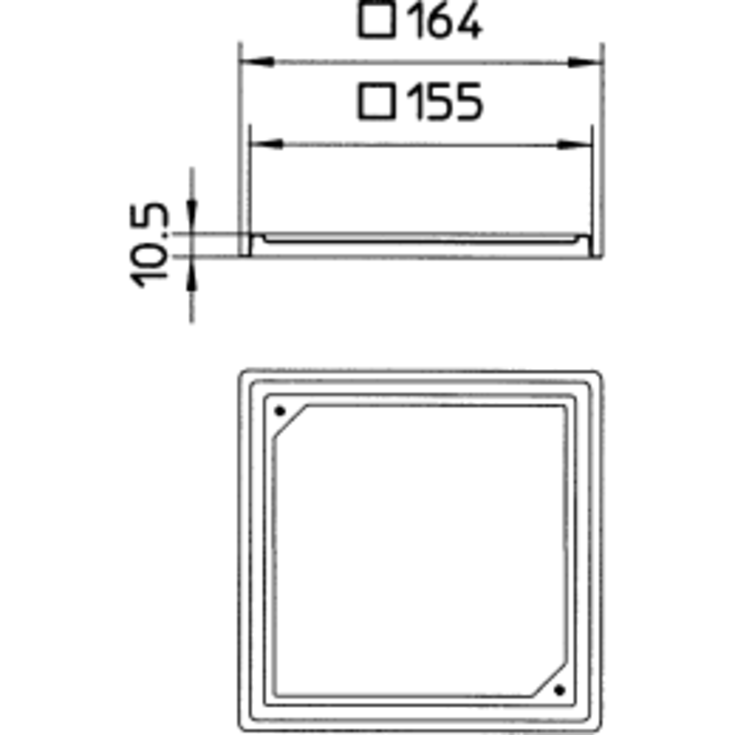Blücher Domestic-150 løs ramme til rist, 150x150 mm
