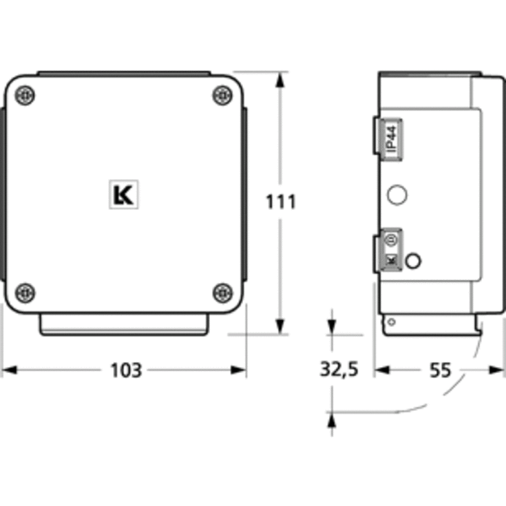 LK stikkontakt uden afbryder