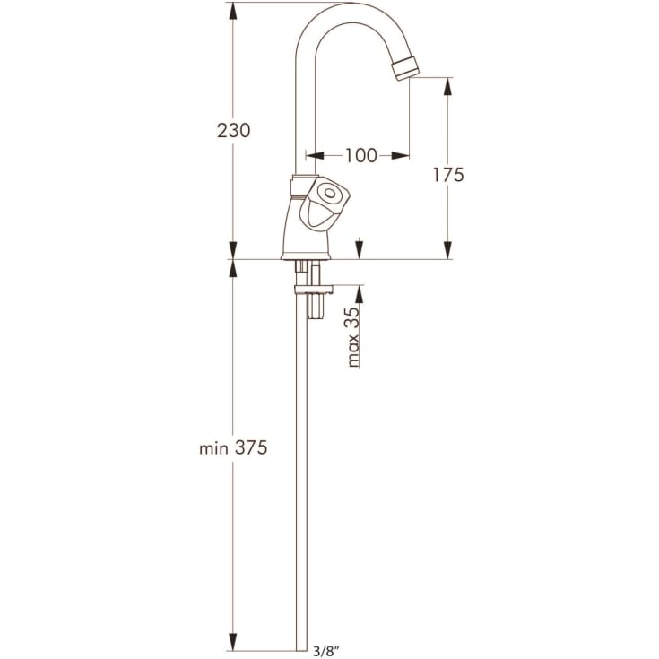 Børma Standard håndvaskarmatur, krom