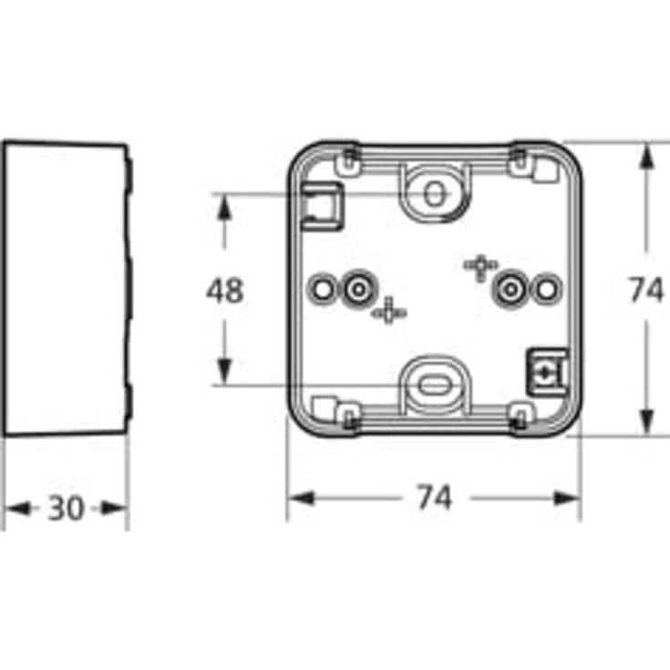 LK Opus 74 Underlag 1 modul, Lysegrå
