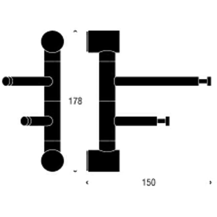 Frost Nova2 håndklædekrog, rustfrit stål