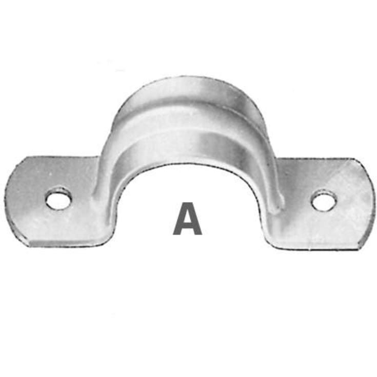 2" Galvanisert rørbrakett flat montering