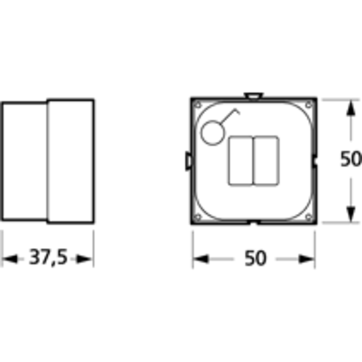 LK Fuga Indmuringsdåse, 1M, 37,5 mm dyb