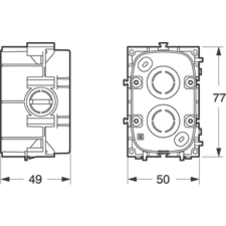 LK Fuga indmuringsdåse, 49 mm dyb, 1,5 modul