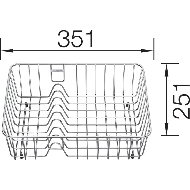 Blanco opvaskekurv, 35x25 cm, rustfrit stål