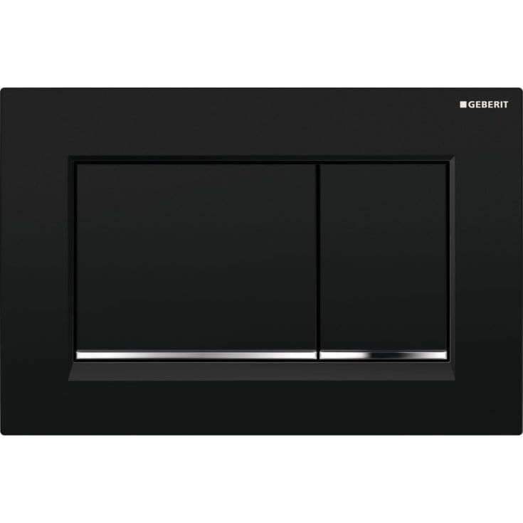 Geberit Sigma 20 Square betjeningsplate, sort/krom