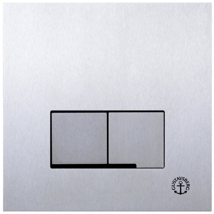 Gustavsberg Triomont betjeningsplate, rustfritt stål