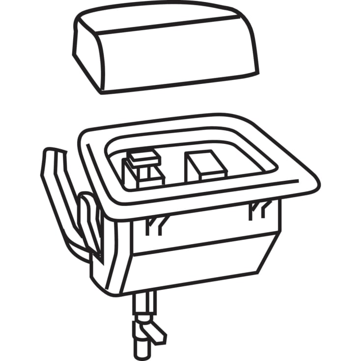 Gustavsberg Nautic komplet trykknap t/enkelt skyl, hvid
