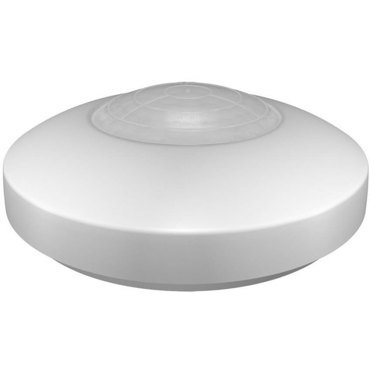 Servodan PIR-sensor Minilux 360° med relæ 24V Ø80 mm i hvid