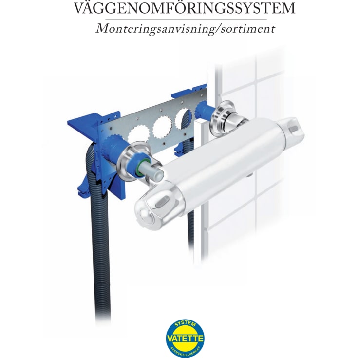 Vatette Väggbricka 1-rör 15mmx2,5