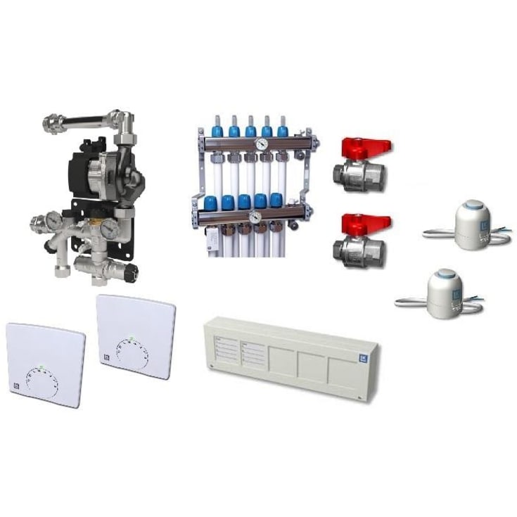 LK Systems golvvärmepaket 12 krets ledningsfört