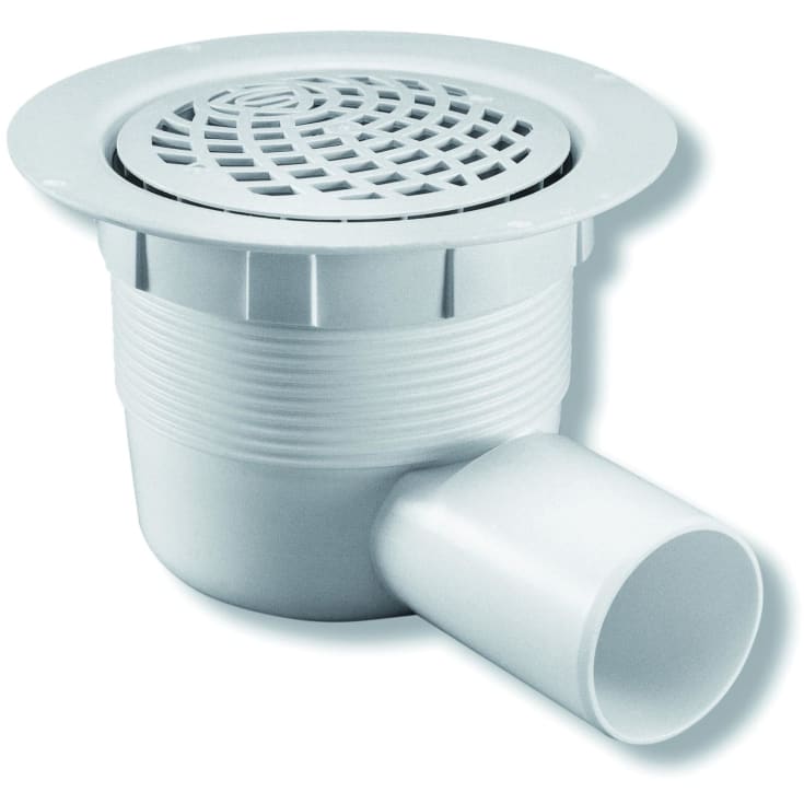 Purus Flex golvbrunn, till de flesta golvtyper, Ø75 mm, vit