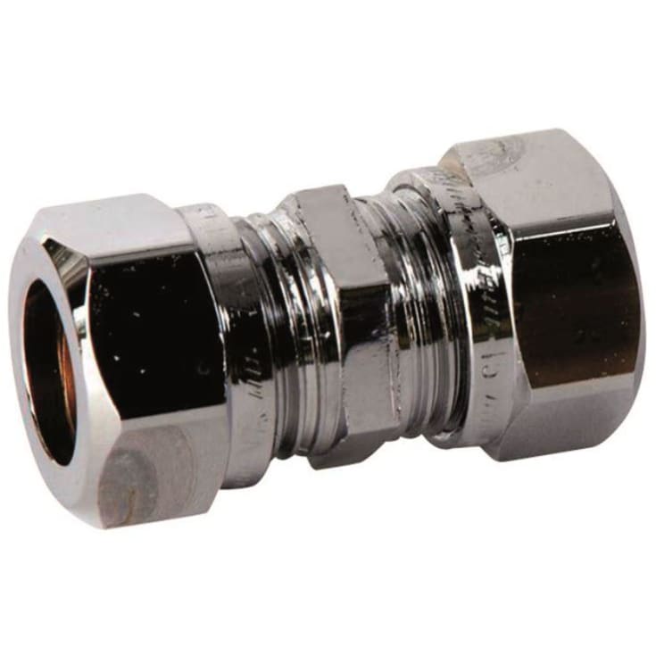 5 st Vatette Rak koppling, förkromad, 22x15mm