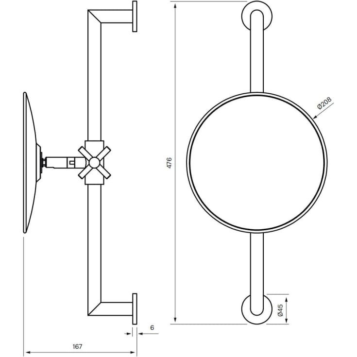 Tapwell TA816 sminkspegel, mässing