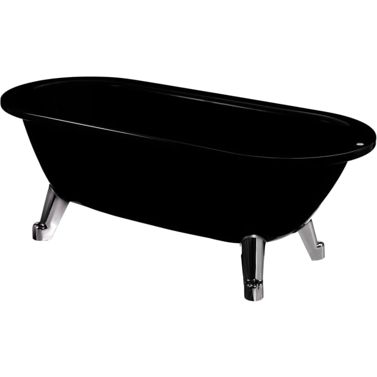 Gustavsberg 6368 badekar, 168x73 cm, sort