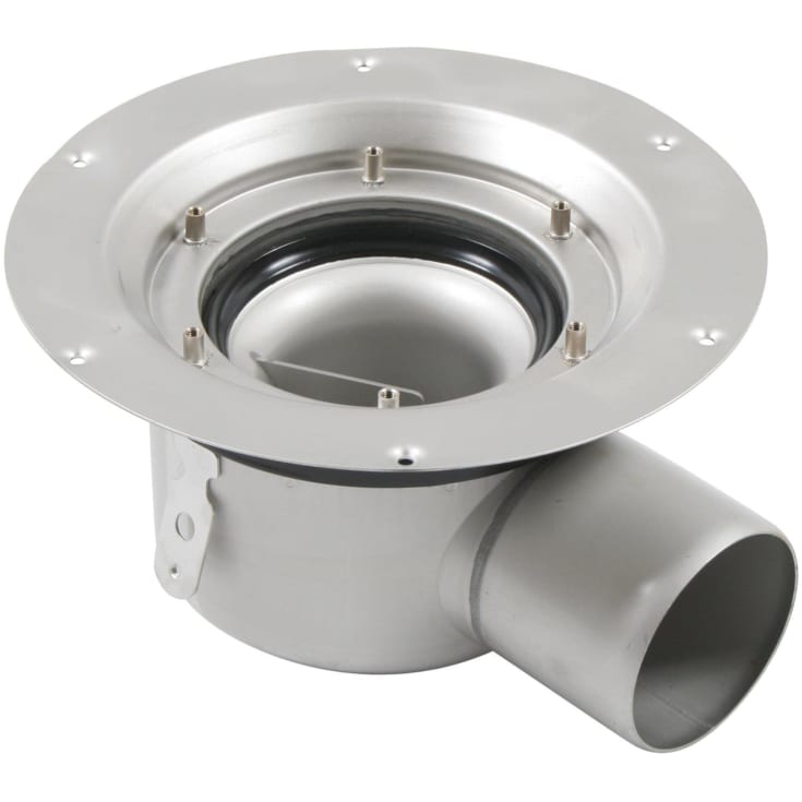 Blücher golvbrunn 75 mm - Universal sidutlopp - utan montageset och galler