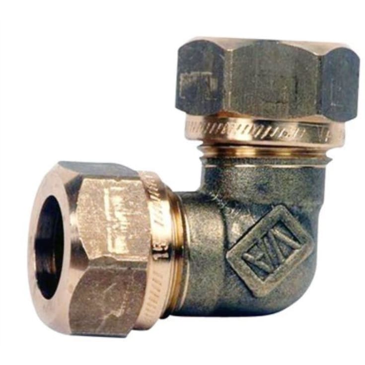 Vatette Vinkelkoppling, gul 28mm