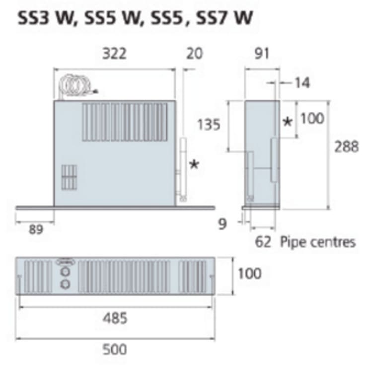 Eveco SpaceSaver SS3 fläktkonvektor