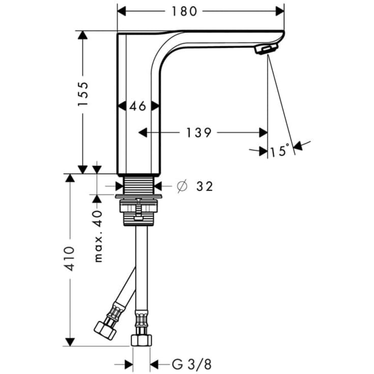 Axor Urquiola 130 håndvaskarmatur, krom