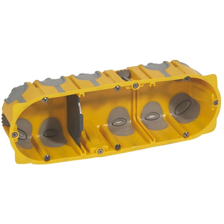 Forfradåse 6M 50 mm, gul, lufttæt, inkl. aflastning, Europadåse