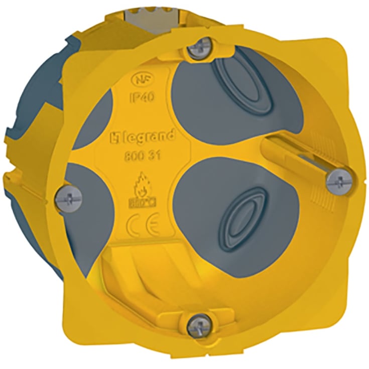 Forfradåse 2M 50 mm, gul, lufttæt, inkl. aflastning, Europadåse