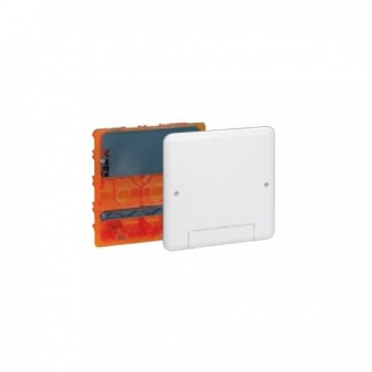 Batibox Mediabox 1x5M, hvid, 142x142x50 mm