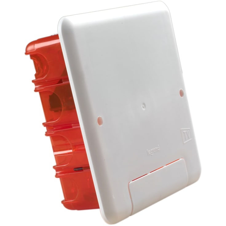 Batibox Mediabox 1x5M, hvid, 142x142x50 mm