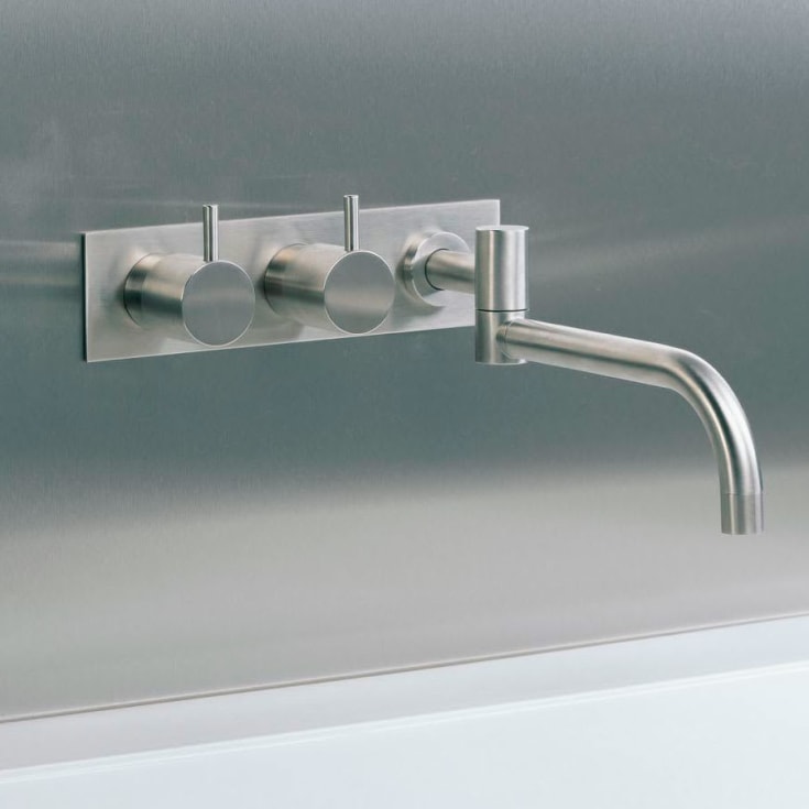 Vola 633K håndvaskarmatur, børstet krom