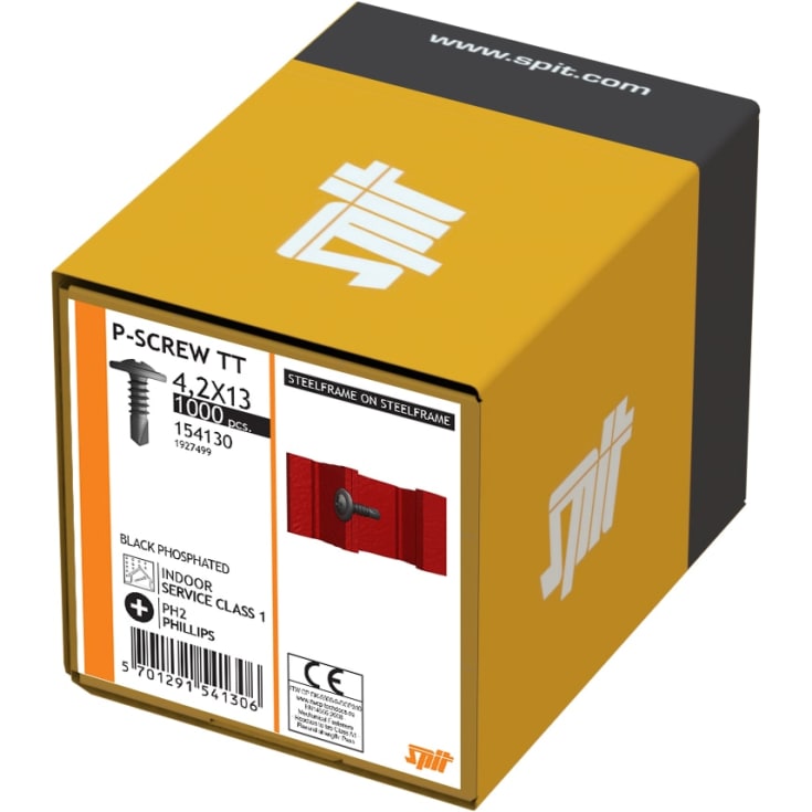Profilskrue TT 4,2 x 13 mm, PH, 1000 stk.