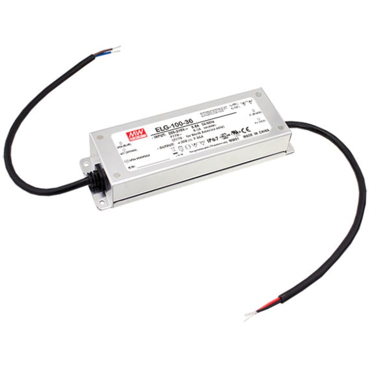 MeanWell utendørs LED-driver 24 V IP67 100 W