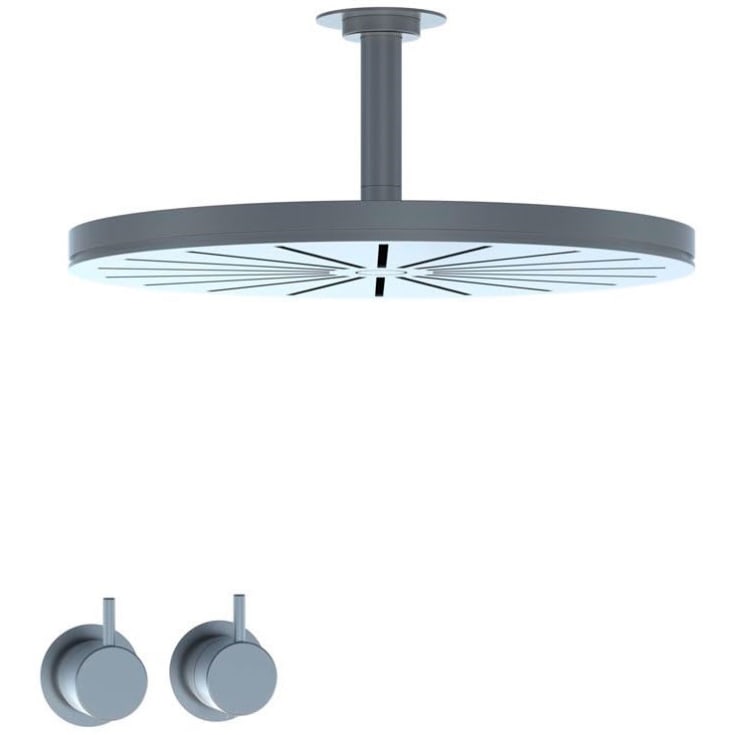 Vola 5261A duschset, borstat krom