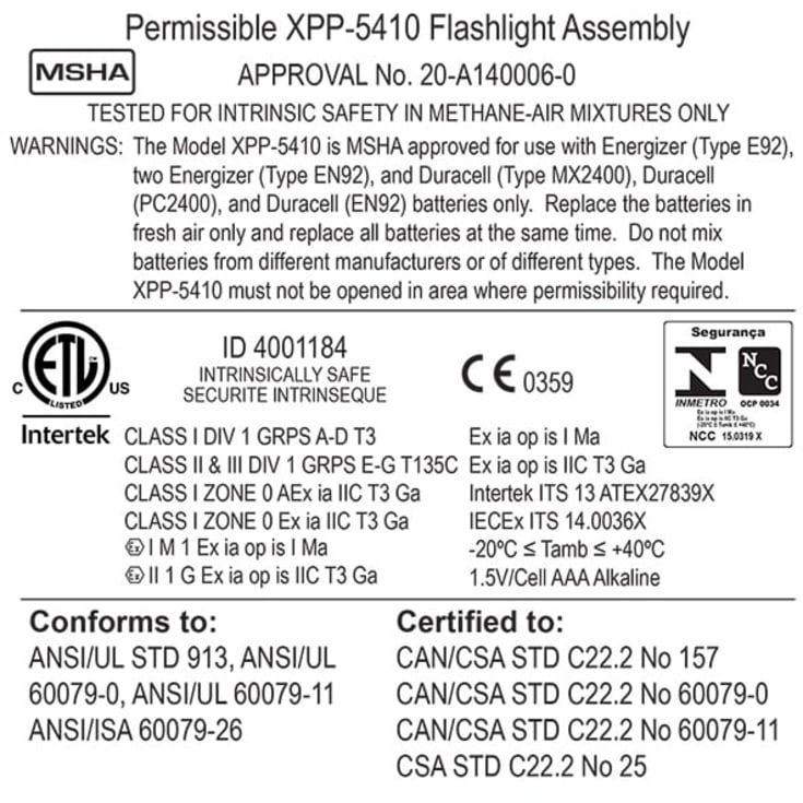 Nightstick XPP-5410G ATEX penlygte, 30Lumen