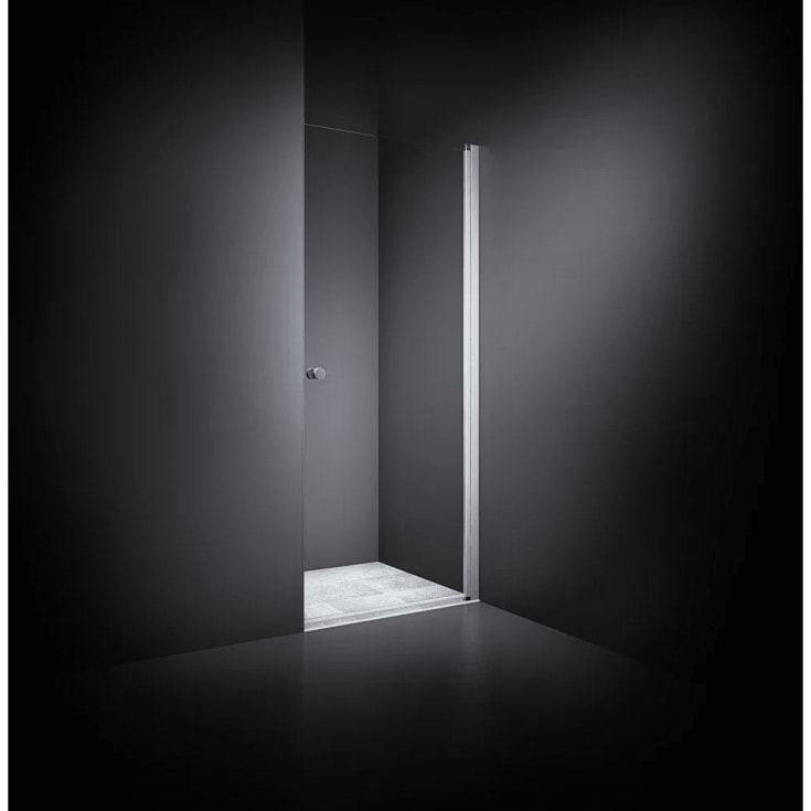 Dansani Match brusedør, model A, 97 cm, klart glas, satin profil