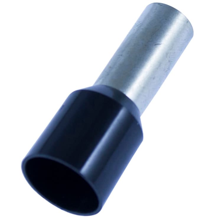 100 stk Tylle Isolerede 1,5 mm², sort, Hi 1,5/8 Din (100) (D)