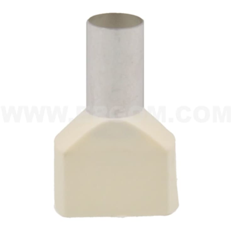 50 stk Tylle Isolerede dobbelt 2x16 mm², hvid, Hi 2x16/14 (50) (T)