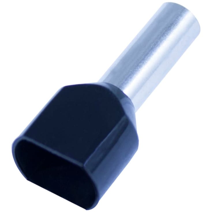 100 stk Tylle Isolerede dobbelt 2x6 mm², sort, Hi 2x6/14 (100) (W)