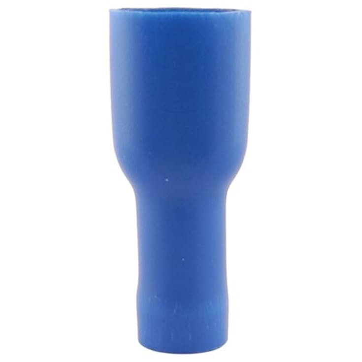 100 stk Fullisolert spadehylse blå, 1,5–2,5 mm², 6,3 x 0,8 mm