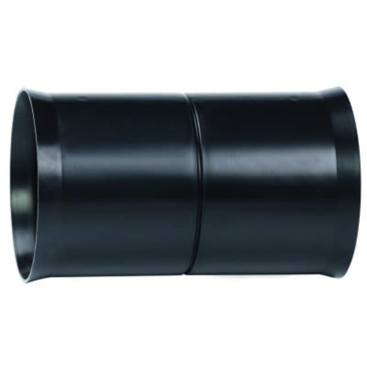 Hekaplast 125 mm PE-samlemuffe til korrugeret kabelrør, sort